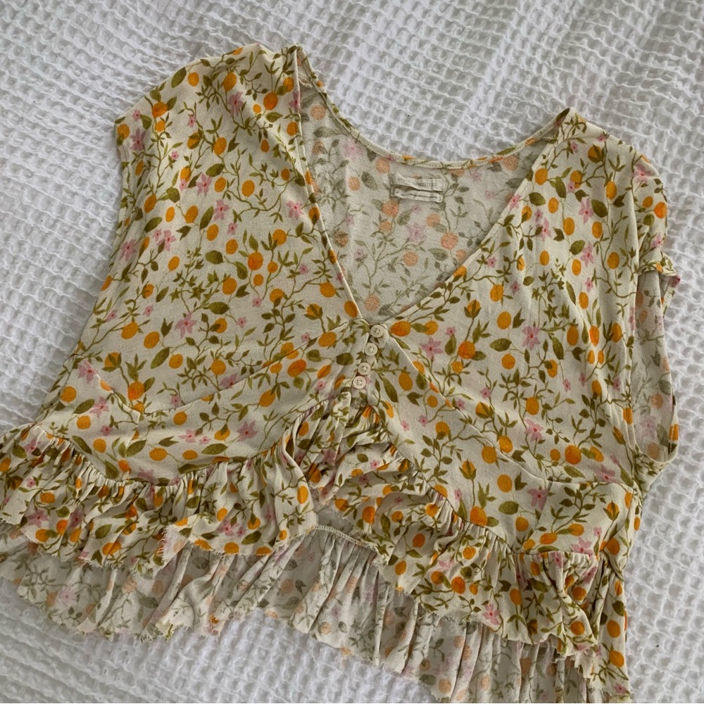 Floral urban outfitters crop top